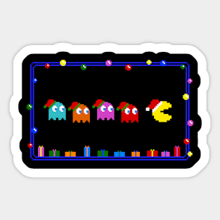 Santa Pac-Man Sticker